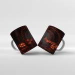 Baskılı Kupa Bardak Cadılar Bayramı Karanlık Mağarada Bal Kabakları