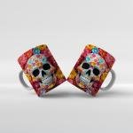 Baskılı Kupa Bardak Renkli Çiçekler Ve Gotik Şıklık Bir Arada!