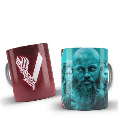 Viking Temalı Baskılı Kupa Bardak - 01