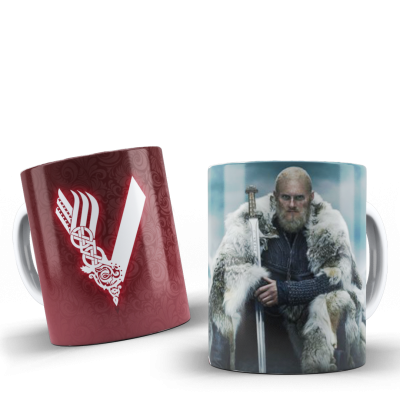 Viking Temalı Baskılı Kupa Bardak - 07