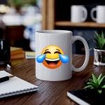 Emoji Baskılı Kupa Bardak - Gözyaşlarıyla Gülen