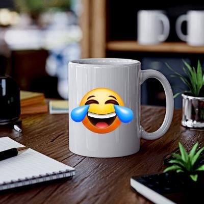 Emoji Baskılı Kupa Bardak - Gözyaşlarıyla Gülen