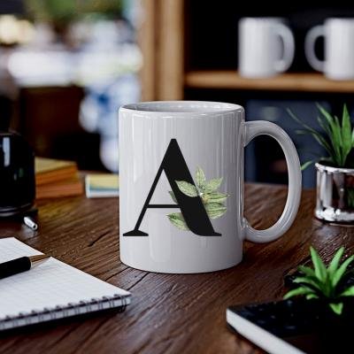 Botanik A Harfli Baskılı Kupa Bardak