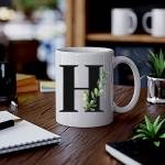 Botanik H Harfli Baskılı Kupa Bardak