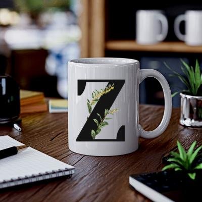 Botanik Z Harfli Baskılı Kupa Bardak