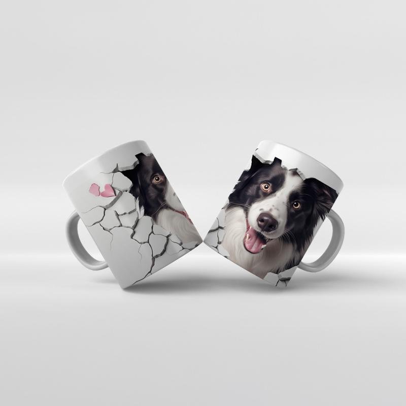 Baskılı Kupa Bardak Sevimli Köpekler - K14