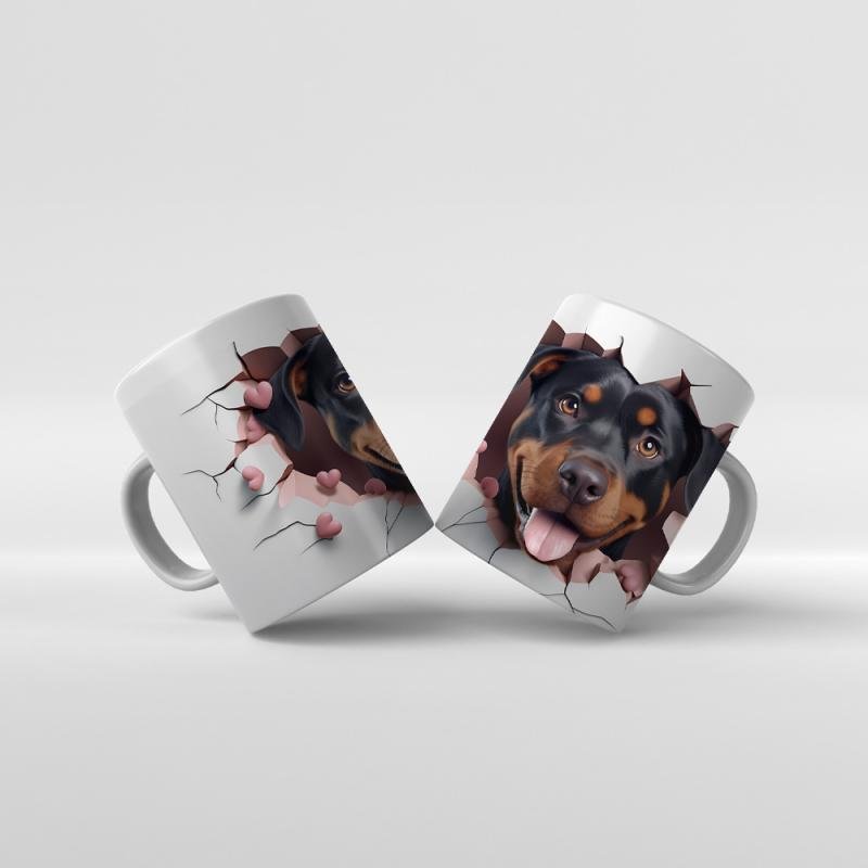 Baskılı Kupa Bardak Sevimli Köpekler - K20